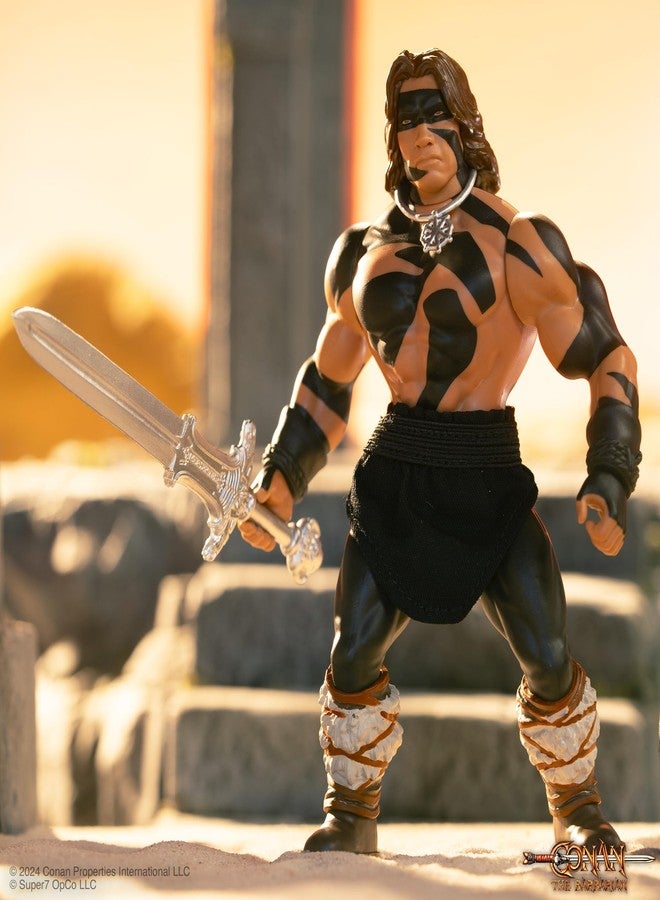 Super7 Conan The Barbarian Vintage Figures Wave 02 - Conan (War Paint) Action Figure - Image 4