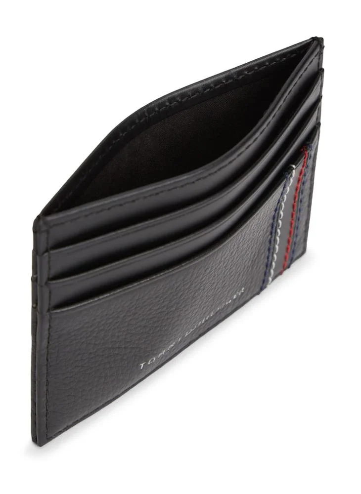 Tommy Hilfiger Black Logo Leather Credit Card Holder for Men | Best Price UAE