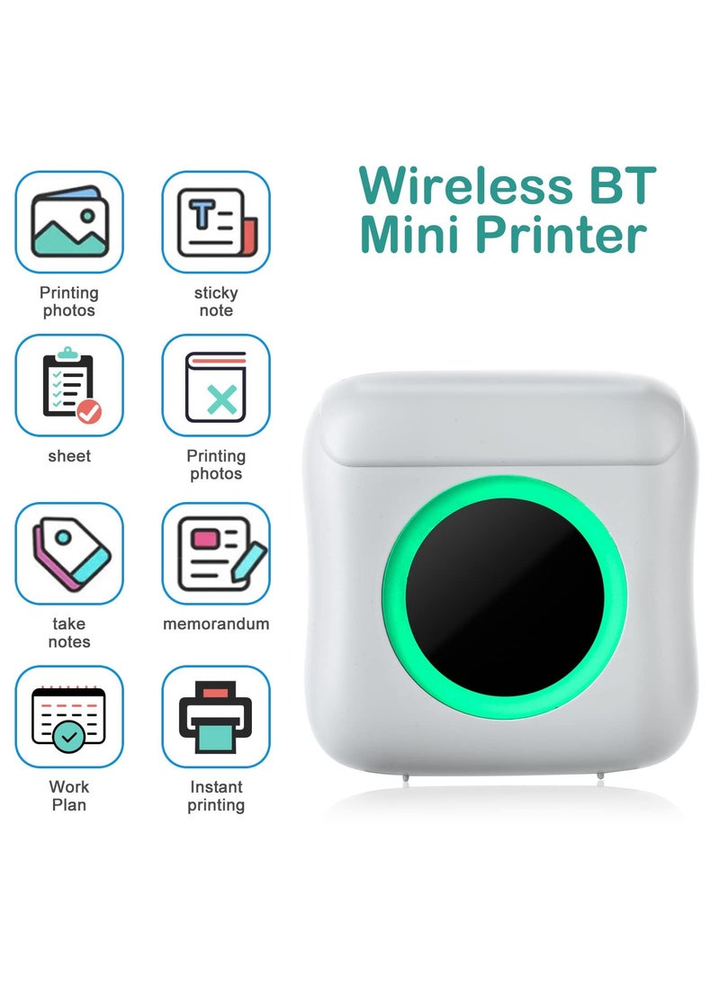 SYOSI - Mini Pocket Printer, Wireless Bluetooth Thermal Printer for iPhone for Android, Portable Inkless Label Printer for Photos Pictures Receipt Memos Notes Work List - Image 1