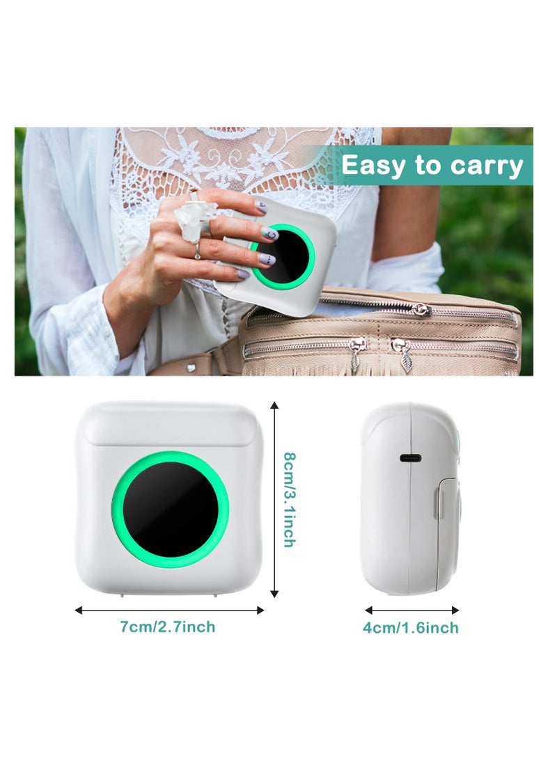 SYOSI - Mini Pocket Printer, Wireless Bluetooth Thermal Printer for iPhone for Android, Portable Inkless Label Printer for Photos Pictures Receipt Memos Notes Work List - Image 1