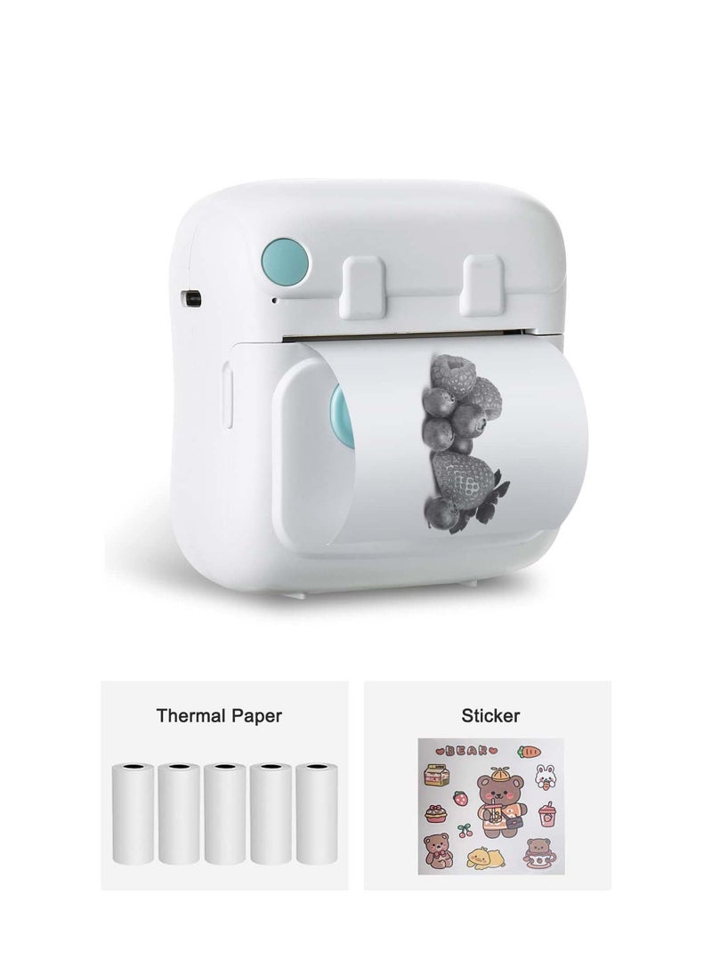 SYOSI - Mini Pocket Printer, Wireless Bluetooth Thermal Printer for iPhone for Android, Portable Inkless Label Printer for Photos Pictures Receipt Memos Notes Work List - Image 1