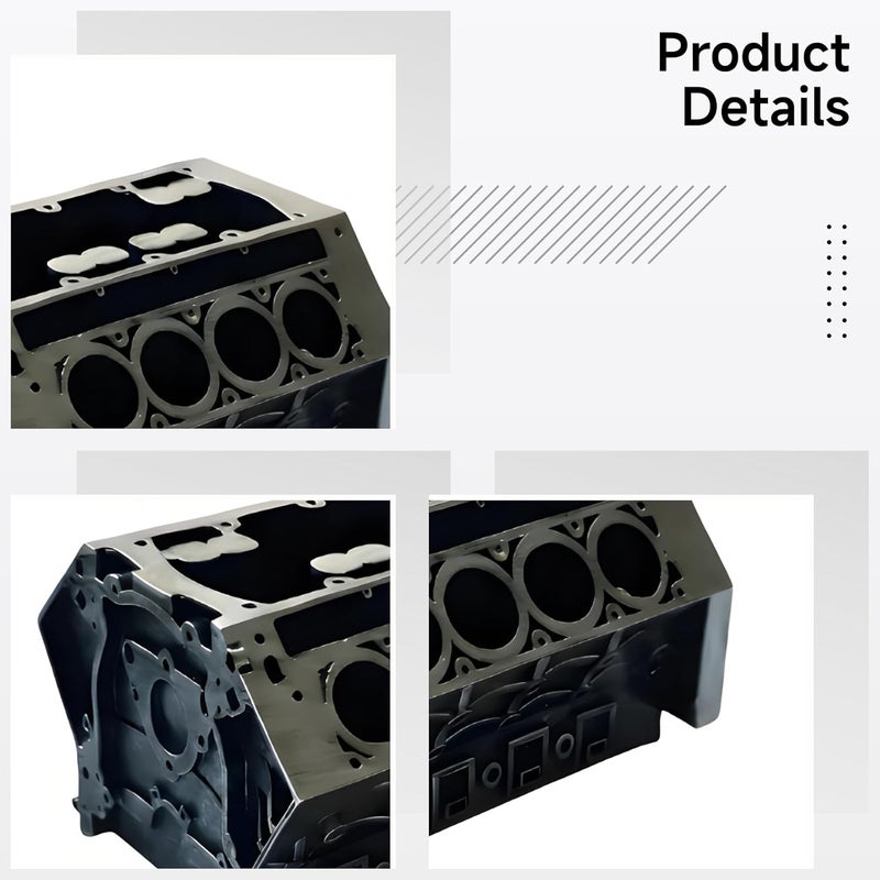 Engine Block Desk Organizer, Metal Cylinder Body Pen Holder and Decor, Car Styling, Mechanical Gift - Image 2