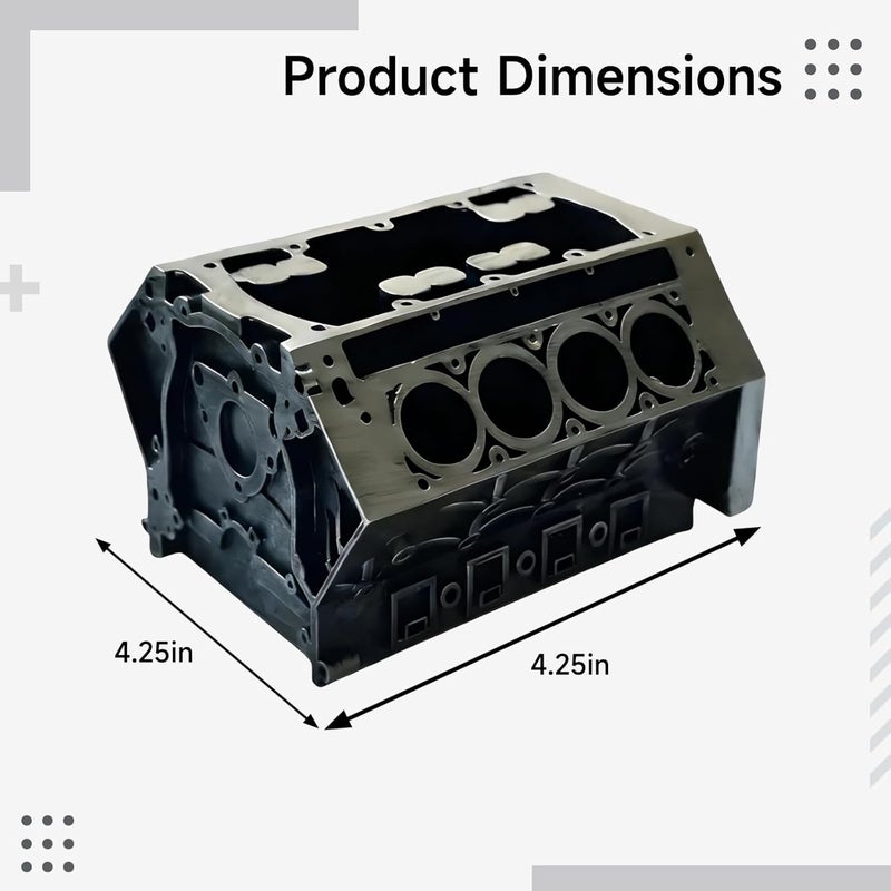 Engine Block Desk Organizer, Metal Cylinder Body Pen Holder and Decor, Car Styling, Mechanical Gift - Image 4
