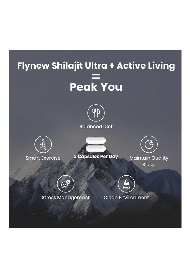 فلينو شيلاجيت للرجال للنساء، شيلاجيت مع حمض الفولفيك الطبيعي والأرجينين، شيلاجيت الهيمالايا لمزيد من الطاقة، القدرة على التحمل ودعم المناعة، غير معدل وراثيا، صنع في الولايات المتحدة الأمريكية، 60 كبسولاتة - Image 3