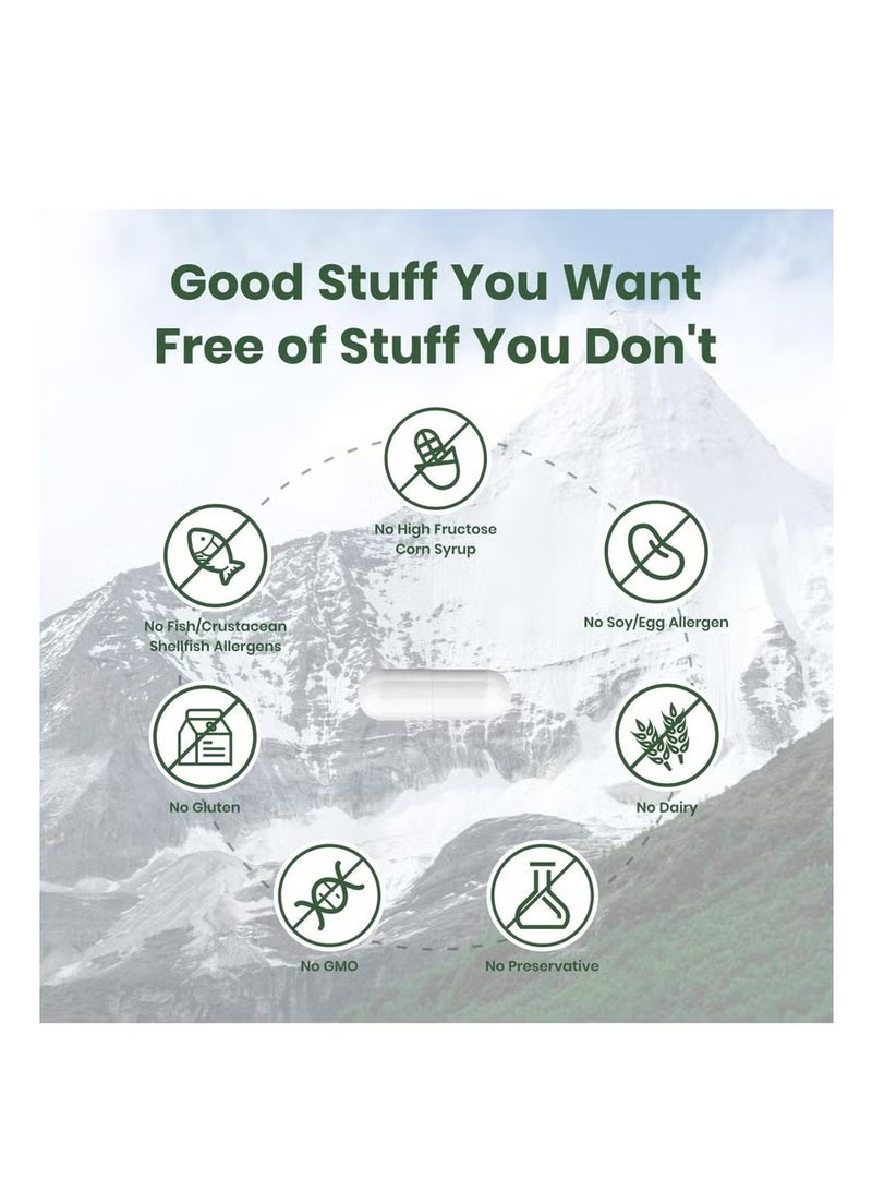 فلينو شيلاجيت للرجال للنساء، شيلاجيت مع حمض الفولفيك الطبيعي والأرجينين، شيلاجيت الهيمالايا لمزيد من الطاقة، القدرة على التحمل ودعم المناعة، غير معدل وراثيا، صنع في الولايات المتحدة الأمريكية، 60 كبسولاتة - Image 5