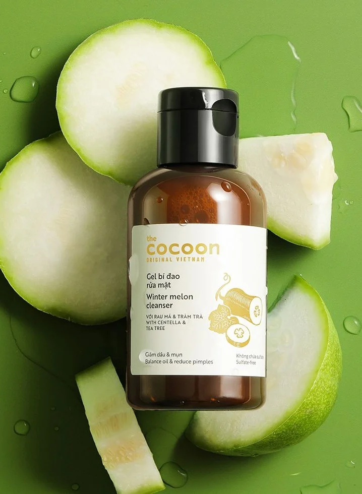 The Cocoon Original Vietnam Winter Melon Gel Cleanser 140ml Deep Pore Oil Control Face Wash with Centella Tea Tree Niacinamide and Vitamin B5 for Oily Acne Prone Skin