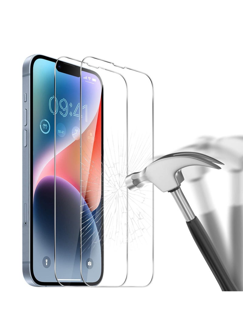 BORTONY Pack of 2 Screen Protector Compatible with 14 Plus/13 Pro Max 6.7" Tempered Glass 9H Hardness [HD Clear] [Anti-Scratch] [Bubble Free] For Apple iPhone 14 Plus/13 Pro Max  - Image 4