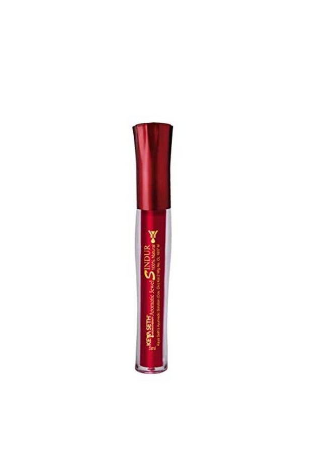 Keya Seth Aromatherapy Keya Seth Aromatherapy Aromatic 100% Natural Liquid Sindoor Maroon With Sponge-Tip- Applicator- Long Lasting Chemical Free & Waterproof With Floral Pigment-5Ml 
