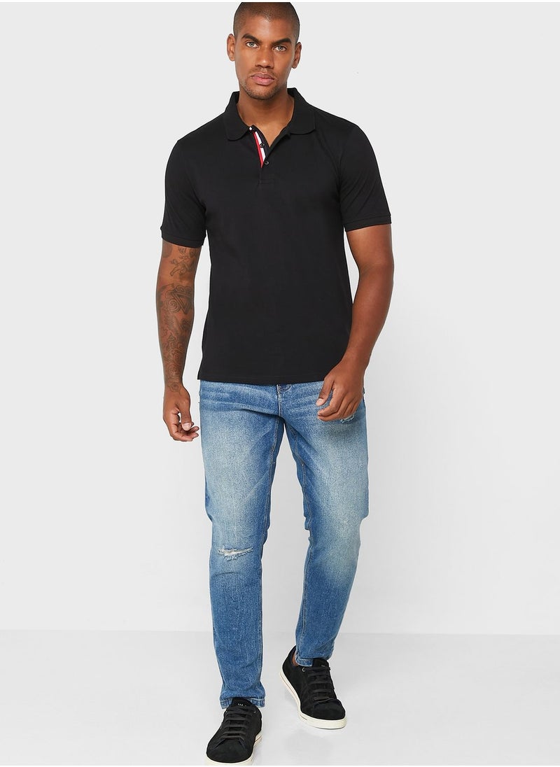 Seventy Five Tape Detail Polo Shirt  - Image 4