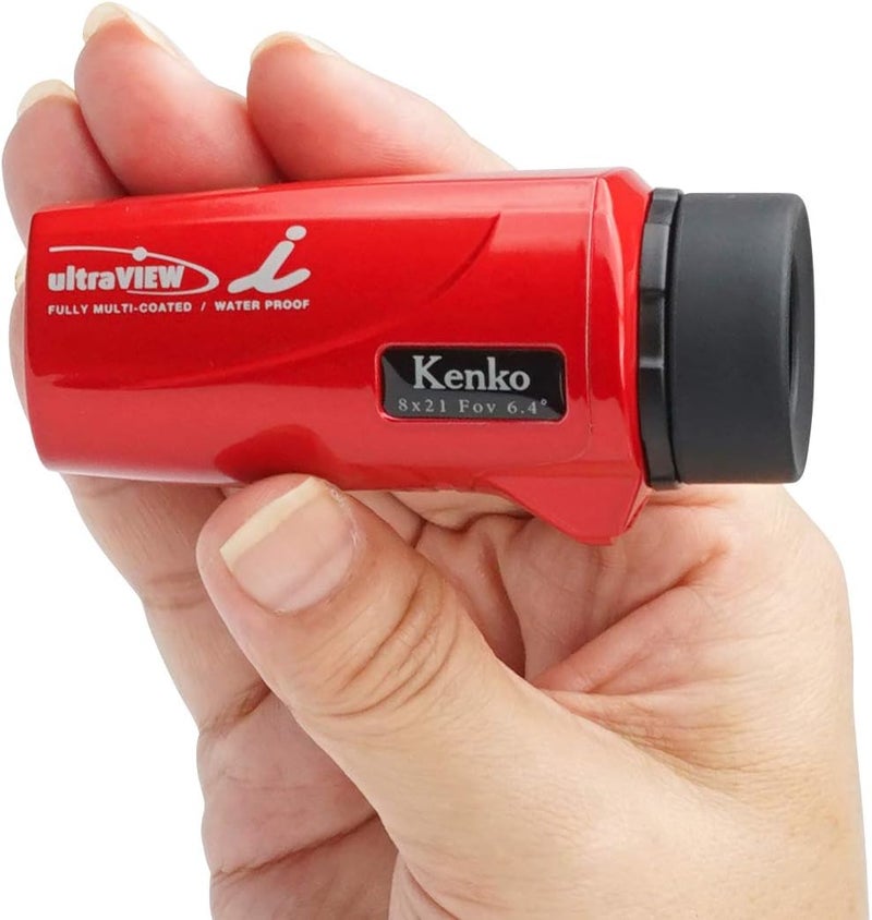 Kenko 320020 Ultra View I 8x21FMC 8x 21mm Caliber Fully Waterproof Fully Multi Coated Red Monocular - Image 2