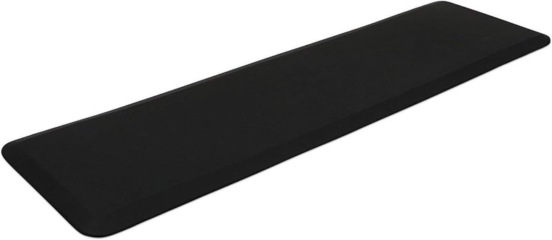 GelPro NewLife by Anti-Fatigue Nonslip 1/2" Thick Hard Floor Utility Mat for Garage, Patio and Kitchen, 20" x 72", Leather Grain Black - Image 1