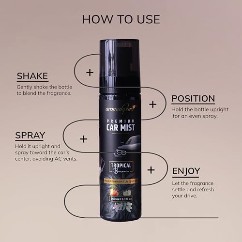Aromahpure Premium Car Mist | Tropical Breeze | 100ml | Car Spray Perfume | Luxury Car Perfume | 800 + Sprays | Air Perfume, IFRA certified - Image 3