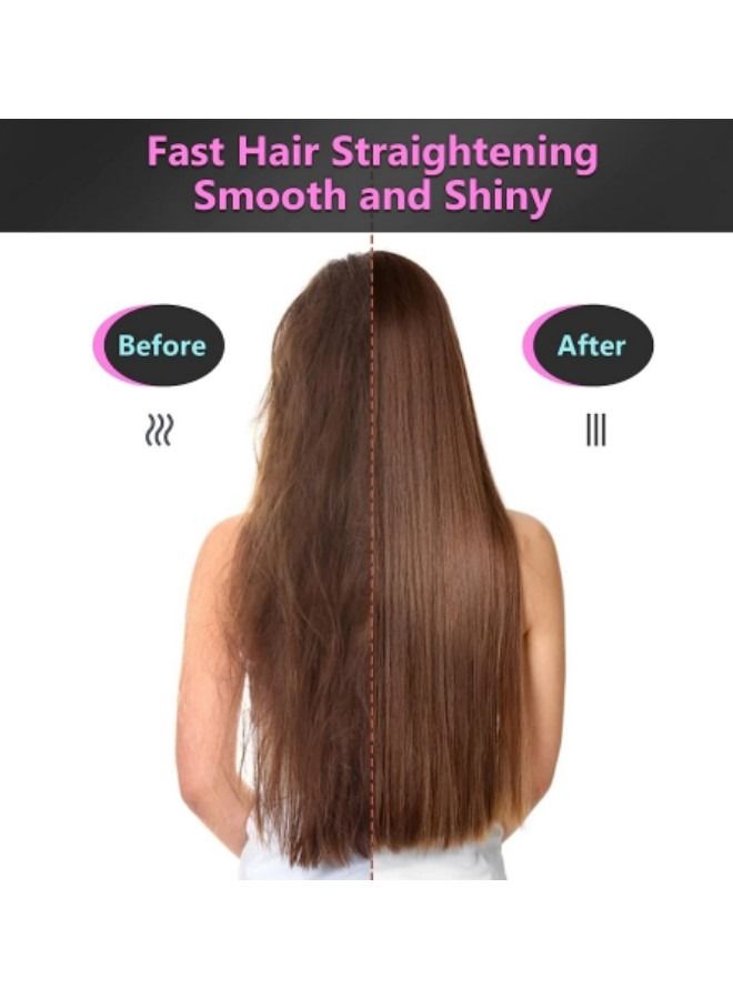 GGEROU Ionic Hair Straightener Comb,Ionic Straightening Brush with Anti Scald, 2 in 1 Fast Ceramic Heating Hair Brush for Straightening and Curling - Image 5