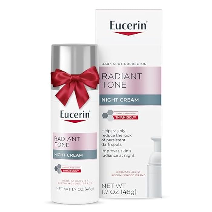 Eucerin Radiant Tone Night Cream, Dark Spot Corrector with Thiamidol, Night Moisturizer for Face Helps Visibly Reduce the Look of Dark Spots, All Skin Types, Holiday Gifts for Self Care, 1.7 Oz Bottle - Image 1