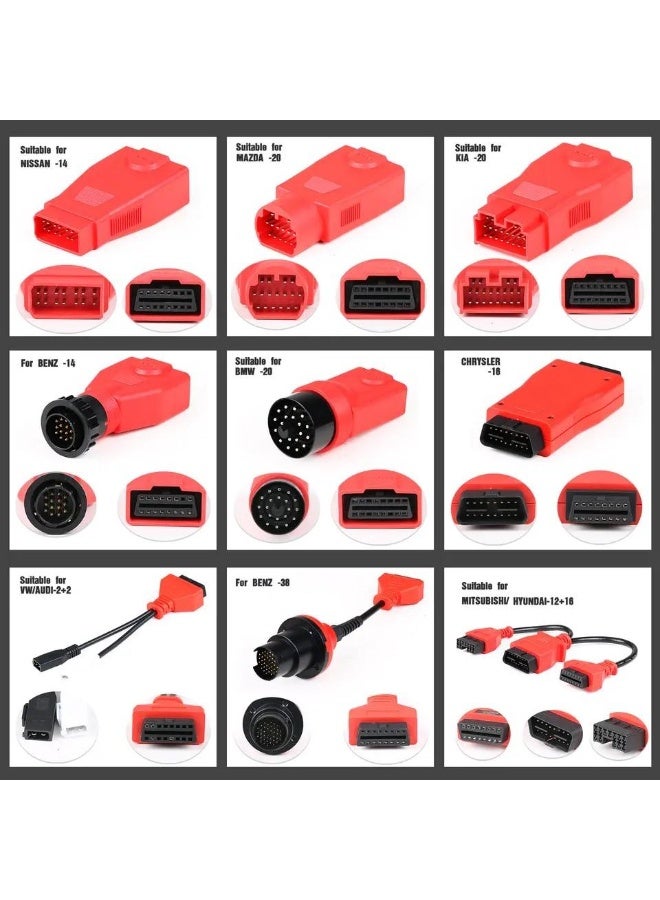أوتل طقم محولات Autel MaxiSys MSOBD2KIT (9 قطع) للسيارات غير OBD2 – يعمل مع أجهزة MS909 / MS919 / Ultra لتشخيص السيارات 1996–2002 - Image 4