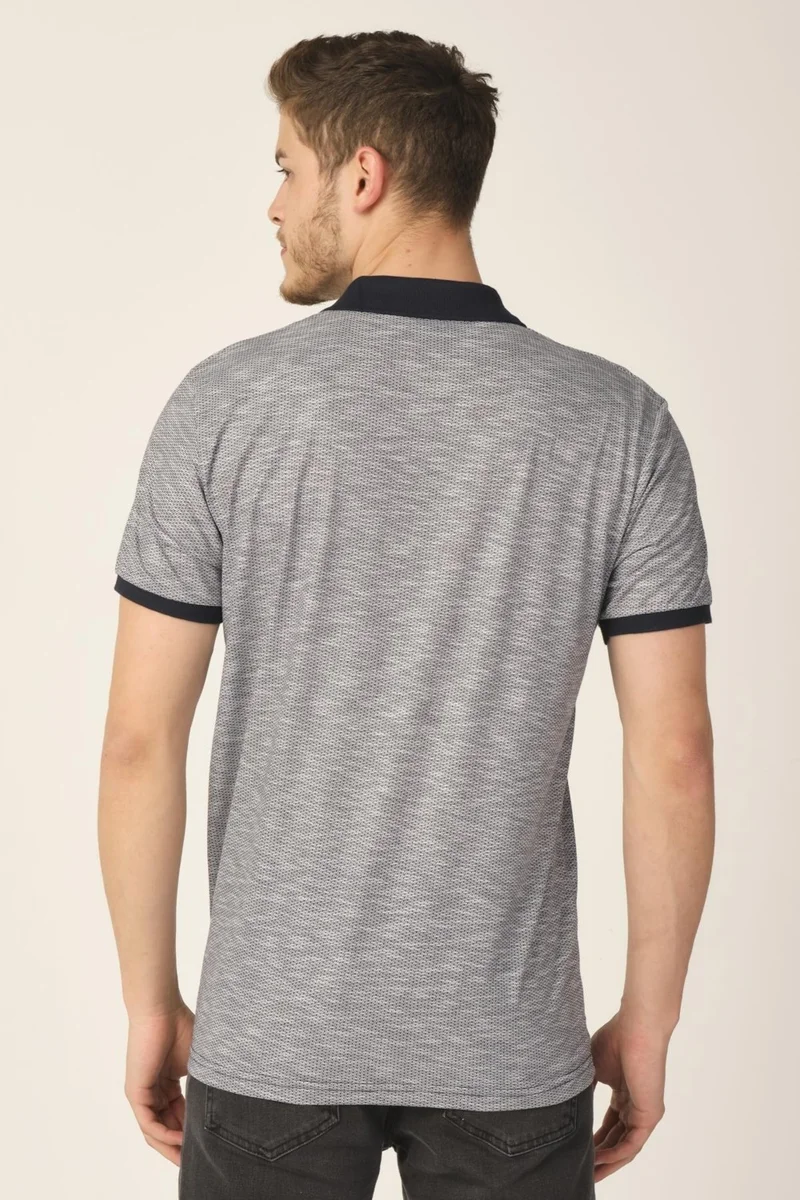 الكسندر جاردي Jacquard Polo Neck T-Shirt (E21-8101)