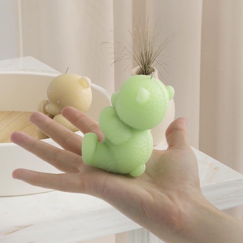 ESEENS Suture Bear Doll Bear Candle Animal Resin Casting Making Molds Silicone Mold for Candle Home Decorate Candle Making 3D Animal Mold - Image 2