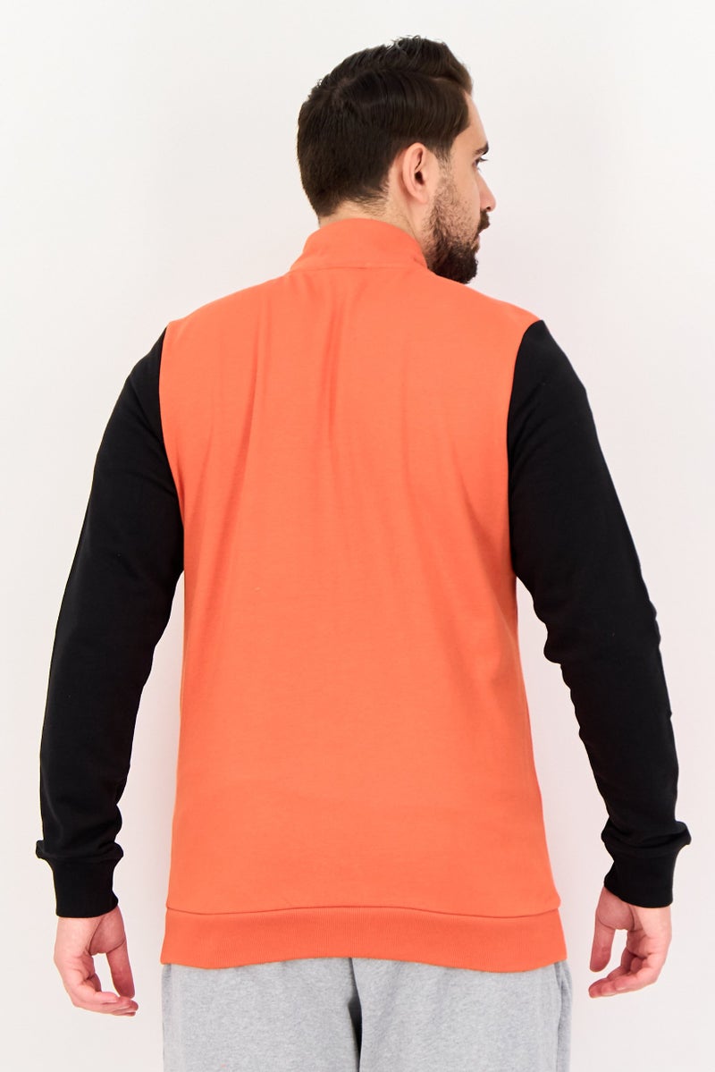 PUMA Men Sportswear Fit One8 Long Sleeve Outdoor Full Zip Sweatshirt, Orange - Image 4