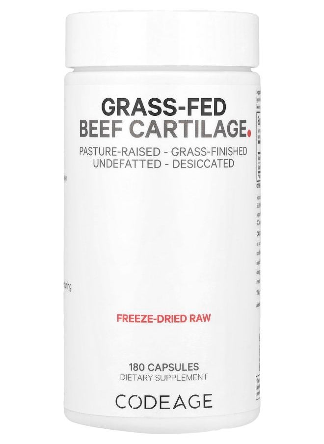 Codeage Grass-Fed Beef Cartilage Pasture Raised 180 Capsules 