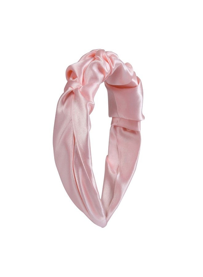 Nnr Satin Silk Beautiful Fancy Frill Hair Band For Girls And Women, Pack Of 1 - Pink - Image 1