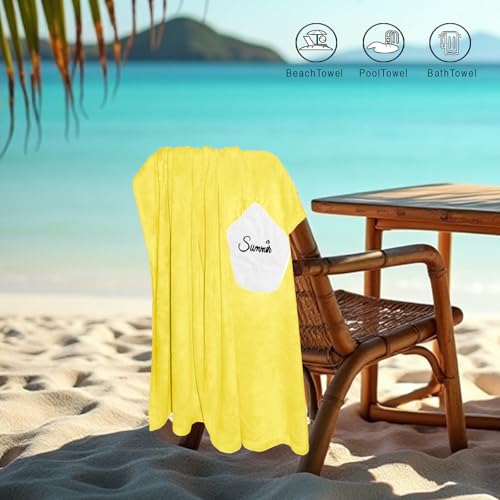 HOUSSE Wearable Microfiber Spa Bath Towel with Star Pocket for Girls & Women | Soft, Cozy Wrap with Snap Closure |Women’s Day Gift | 110 x 140 cm (Lemon Yellow) - Image 3