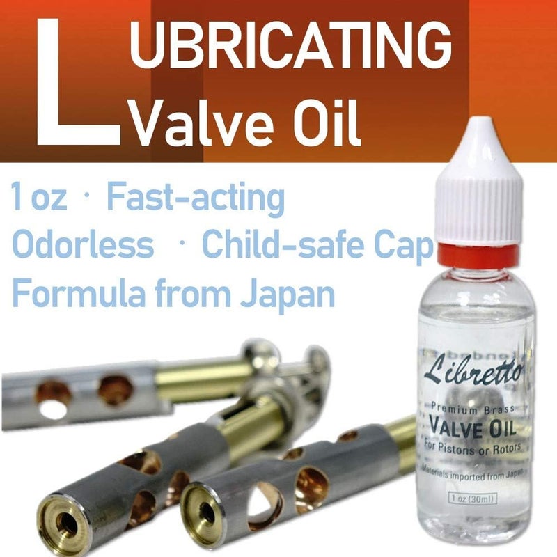 Libretto Trumpet (Cornet) ALL-INCLUSIVE Care Kit w/Instructions: Valve Oil+Slide Grease+Cleaning Cloth+Mouthpiece/Valve/Bore Brushes, Giftable Handy Case, Time to Clean & Extend Life of your Trumpet! - Image 4