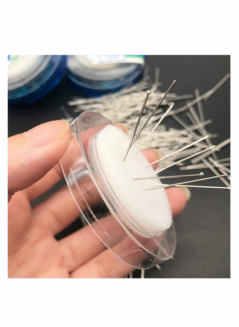 KASTWAVE Straight Pins, Sewing pins, for Jewelry DIY Decoration, Crafts, Sewing Projects, Durable Stainless Steel Dressmaker Pins, Satin Pins for Jewelry Making 2000 Pieces (1 Inch) - Image 5