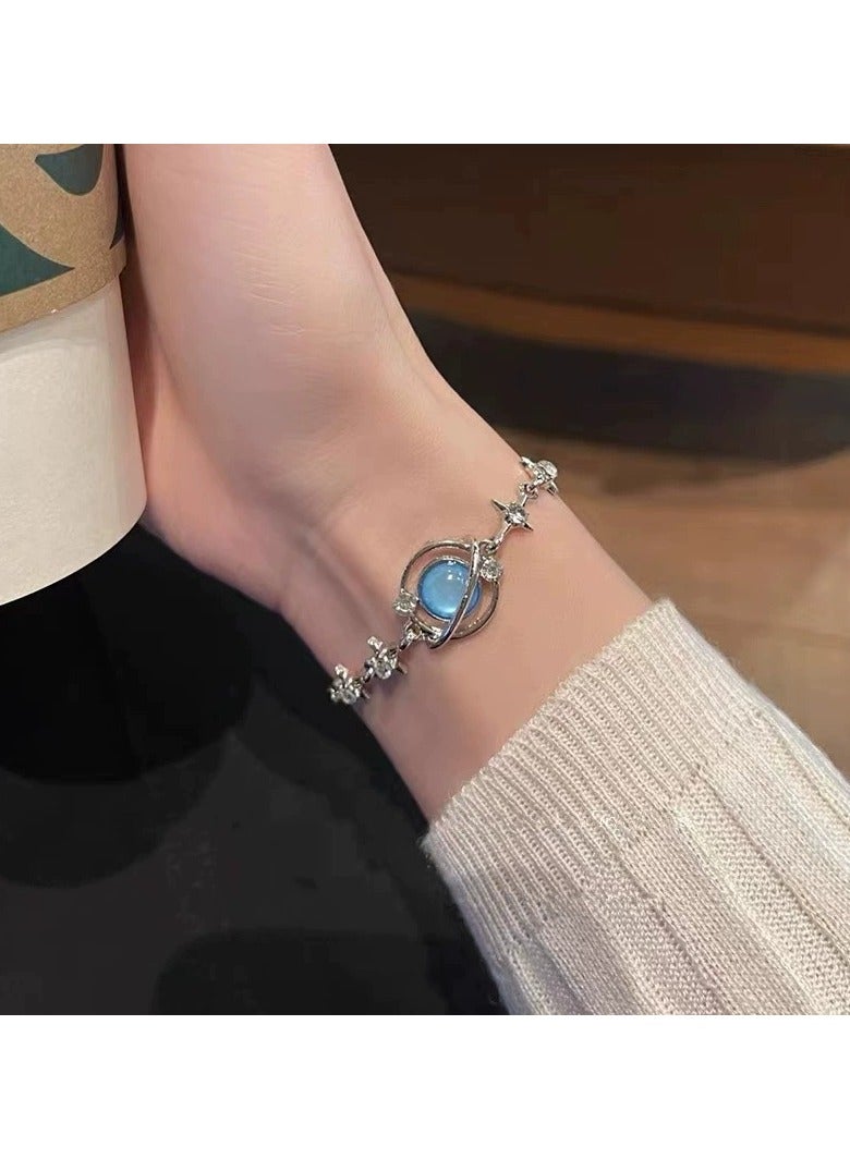 Goolsky Minimalist Planet Bracelet – Korean Style Dainty Luxury Jewelry for Girls & Best Friends  - Image 1