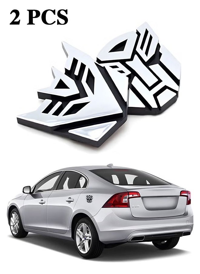 Realfrog 2 PCS 3D Metal Transformers Emblem Car Sticker Car Badge Decal 3D Dimensional Car Logo Sticker Transformers Zinc Alloy Emblems for Automotive Car Decoration  - Image 1