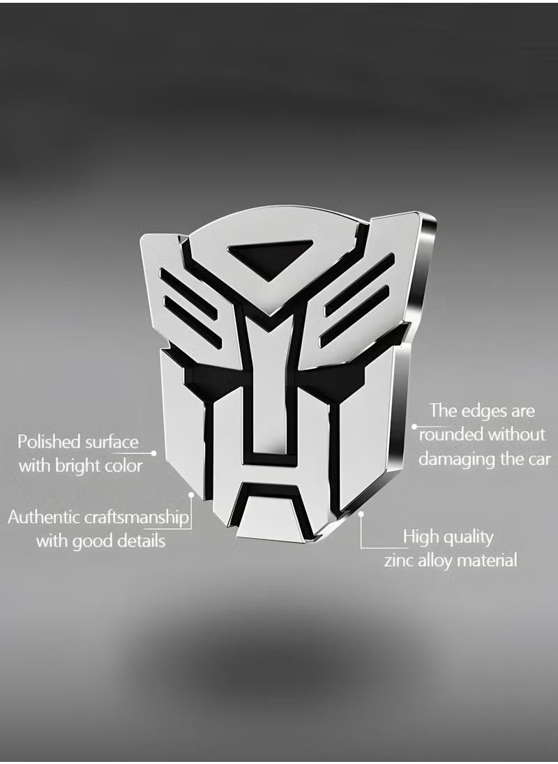 Realfrog 2 PCS 3D Metal Transformers Emblem Car Sticker Car Badge Decal 3D Dimensional Car Logo Sticker Transformers Zinc Alloy Emblems for Automotive Car Decoration  - Image 2