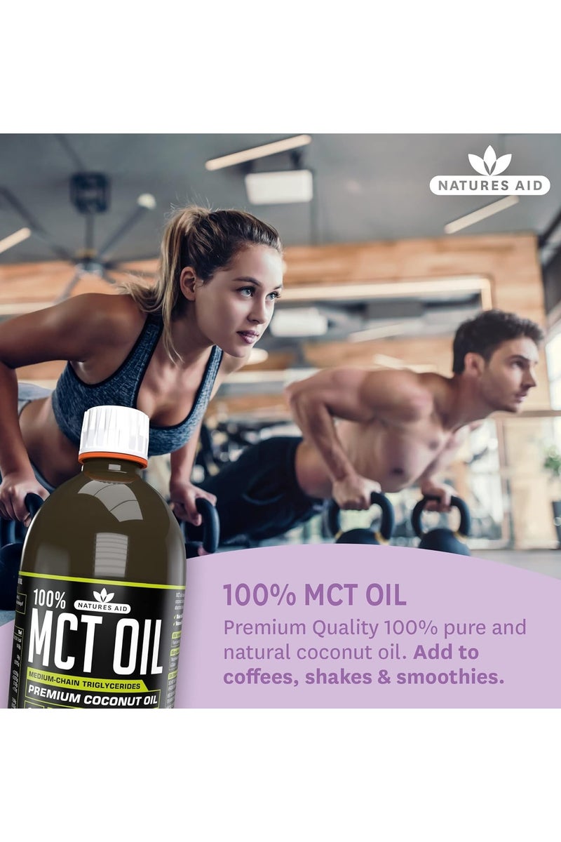 Natures Aid  MCT Oil 500ml - Premium Coconut MCT - Energy Boost - Keto Friendly - Add to Coffee Shakes Smoothies - Vegan, Non-GMO, Gluten-Free - Rapid Absorption Sustainably Sourced - Image 2