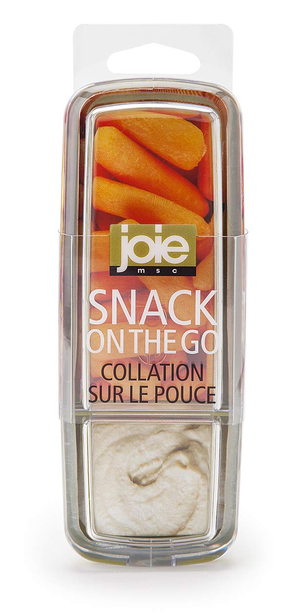 Joie MSC Joie Snack On The Go Divided Container  Two Compartment Storage Box Keeps Foods Separate  Leakproof and Airtight  Ideal for Veggies and Dip or Cheese and Crackers  Colors May Vary - Image 5