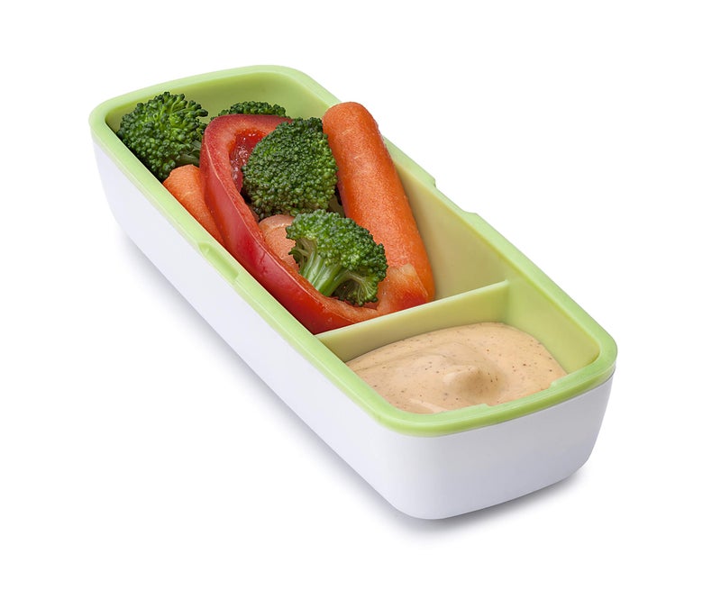 Joie MSC Joie Snack On The Go Divided Container  Two Compartment Storage Box Keeps Foods Separate  Leakproof and Airtight  Ideal for Veggies and Dip or Cheese and Crackers  Colors May Vary - Image 2