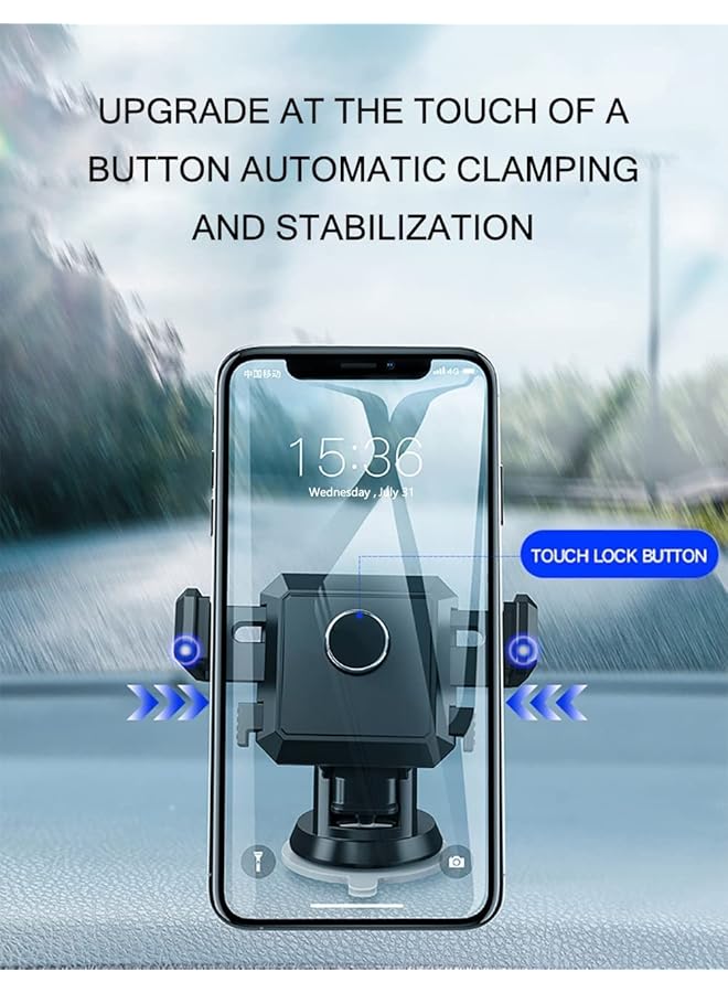 KASTWAVE Universal Car Phone Mount With 360 Degree Rotation And Extended Arm For Dashboard Air Vent And Windshield Compatible With All Smartphones - Image 4