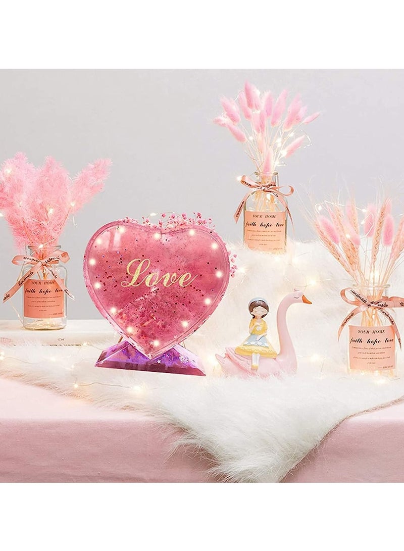 SYOSI قوالب إطارات الصور المصنوعة من الراتينج، إطارات الصور الكبيرة المصنوعة من السيليكون، قوالب الراتينج على شكل قلب من السيليكون، قوالب الإيبوكسي المصنوعة من السيليكون لأدوات الصور المصنوعة يدويًا، ديكور الطاولة المنزلية، ديكور الطاولة المنزلية، هدايا مصنوعة يدويًا - Image 5