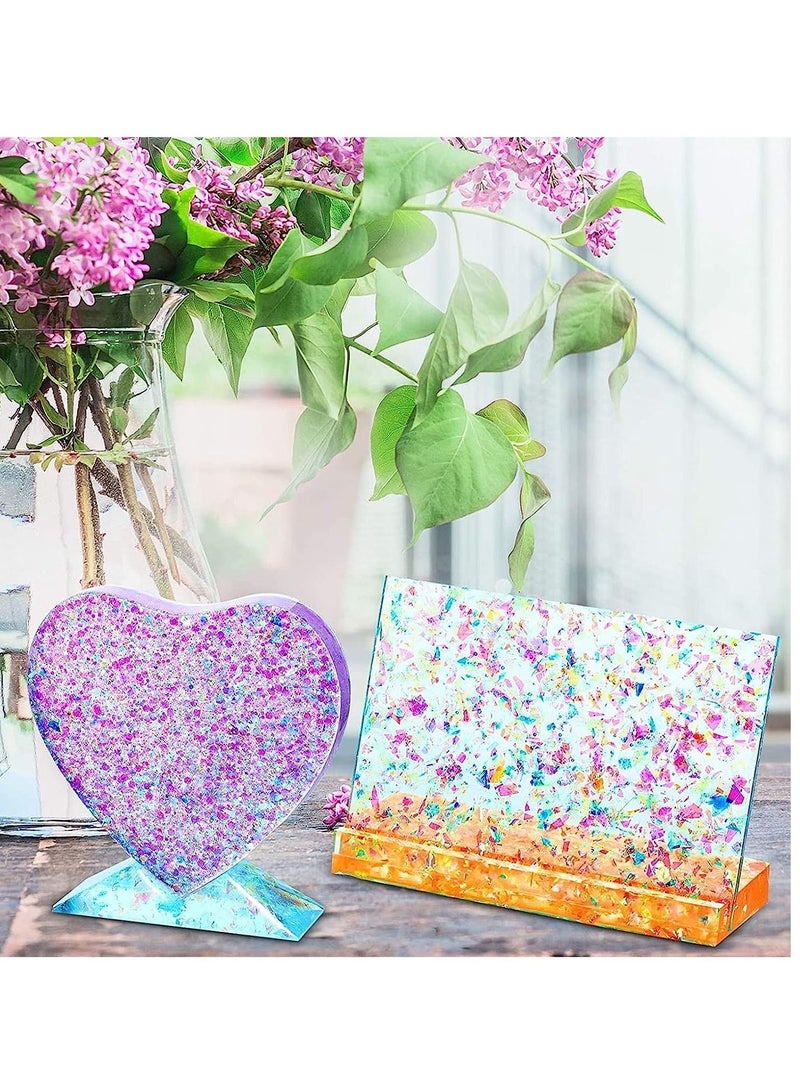 SYOSI قوالب إطارات الصور المصنوعة من الراتينج، إطارات الصور الكبيرة المصنوعة من السيليكون، قوالب الراتينج على شكل قلب من السيليكون، قوالب الإيبوكسي المصنوعة من السيليكون لأدوات الصور المصنوعة يدويًا، ديكور الطاولة المنزلية، ديكور الطاولة المنزلية، هدايا مصنوعة يدويًا - Image 4