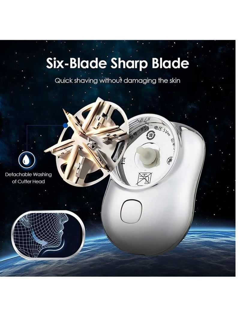 Mini & Portable Electric Shaver, New Pocket Portable Electric Shave, Magic USB Mini Shaver Electric Razor For Men, Rechargeable Travel Razors For Men Electric Shaver For Shaving Face(Green) - Image 4