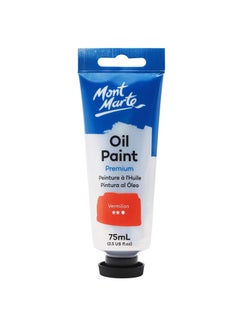 Mont Marte Premium Oil Paint 75ml Content Vermilion  - Image 1