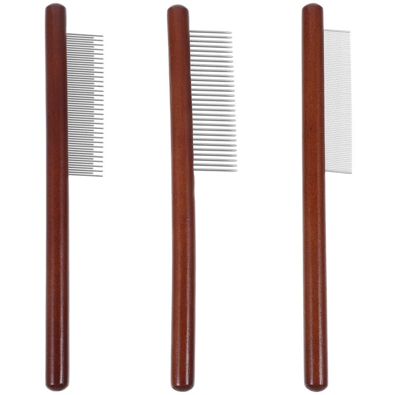 Sturdy Wooden Pet Grooming Comb Set for Dogs and Cats Shedding - Image 2