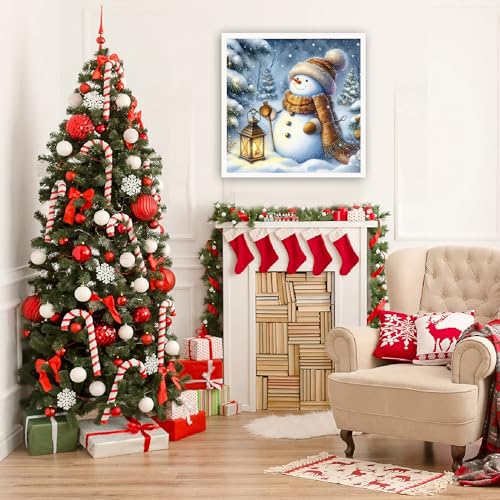 T.HENV Christmas Diamond Art Kits for Adults,Cute Snowman Diamond Painting Kits for Adults Beginners,5D DIY Full Drill Diamond Dots,Gem Art Kits for Adults Wall Decor 13.8x13.8inch - Image 5