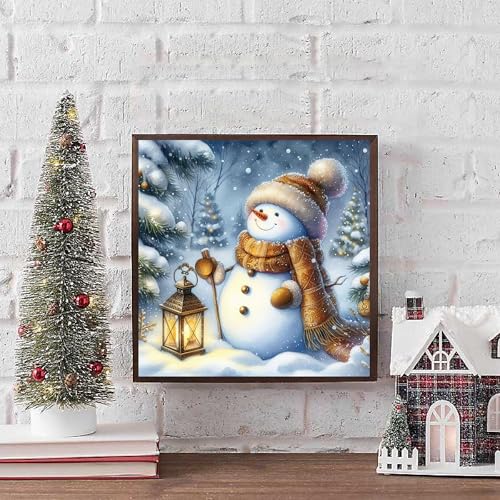 T.HENV Christmas Diamond Art Kits for Adults,Cute Snowman Diamond Painting Kits for Adults Beginners,5D DIY Full Drill Diamond Dots,Gem Art Kits for Adults Wall Decor 13.8x13.8inch - Image 3