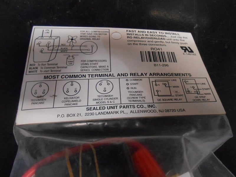 Supco Relay Overload Combination HVAC RO41 1/4 1/3 HP - Image 3
