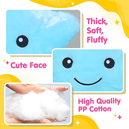 WEWILL 13'' Creative Twinkle Star Glowing LED Night Light Plush Pillows Stuffed Animals Toys Birthday Christmas Holiday Valentines Gifts for Toddlers Girls(Blue) - Image 5
