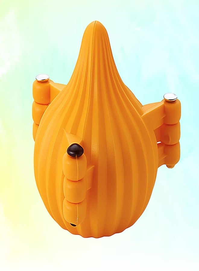 Oc9 Plastic 3 Fold Modak Maker Mould/Laddoo Moulder | Chocolate Modak Shaper Sacha Set for Ganpati, Diwali, Dussehra, and Other Festival (Pack of 1) Orange - Image 1
