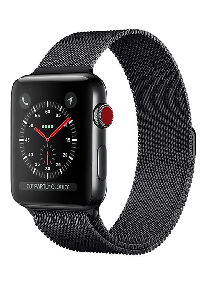 Replacement Band For Apple Watch Series 5/6/7 42/44/45mm Black - Image 1