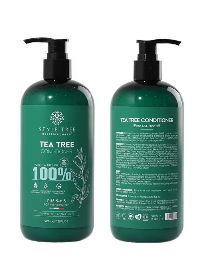 بلسم العناية بالشعر بلسم غني عضوي طبيعي 100% بشجرة الشاي للعناية بالشعر المنظف والمنعش