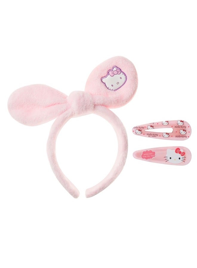 G-Ahora Cute Kitty Cat Makeup Spa Headband with Hair Clips Kitty Cat Headband for Washing Face Kitty Makeup Hair Wrap Headband Gift for Women Girls (HB Kitty) - Image 1