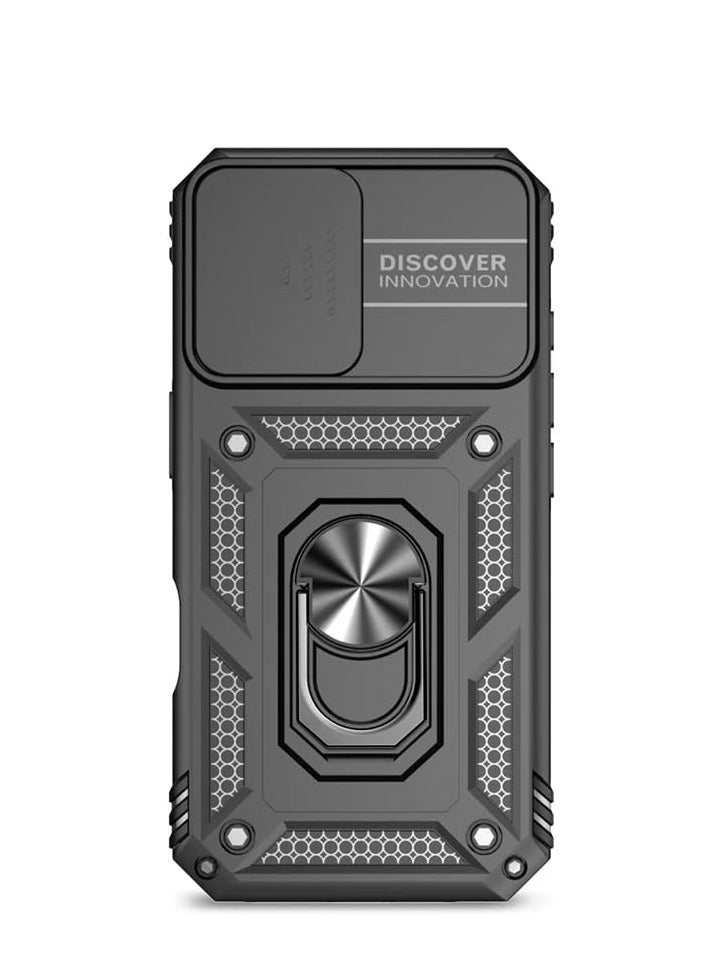 Shield Full Protection Case With Metal Ring &Slide Camera Cover For iphone 16 pro max  - Image 5