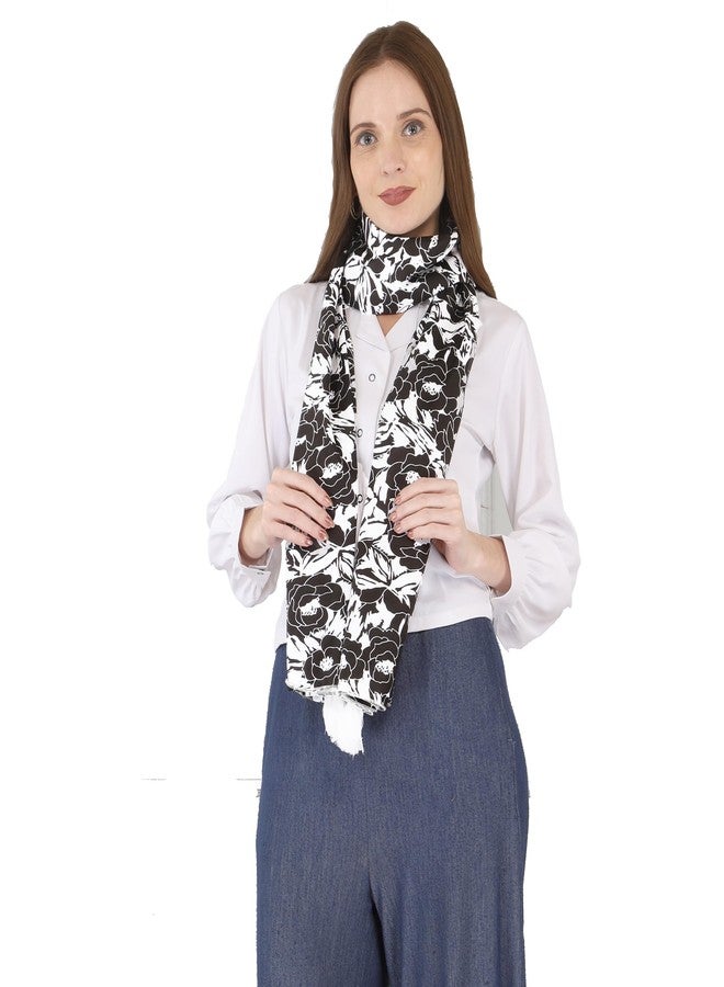 Switchon Nursing Cover for Breastfeeding Multi Use Poncho Style Scarf with Buttons, Feeding Apron Breathable for Pre & Post Pregnancy Free Size (72inch x 22inch) (Black_White) - Image 1