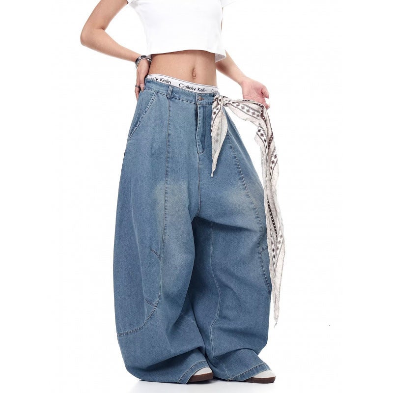 Unisex Classic Denim Jeans Loose Fit Daily Outdoor Wear - Image 4